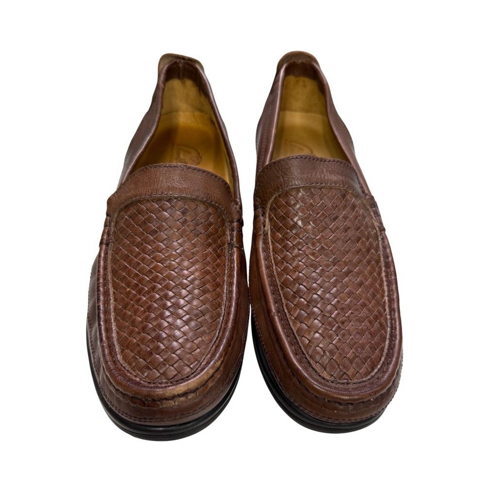 Arnold Palmer VTG Leather Loafers Augusta Collection Brown‎ Woven  Mens 10.5M